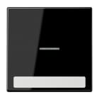 JUNG - Wippe 1fach mit Lichtleiter, mit Schriftfeld, Duroplast, Serie LS, schwarz