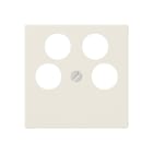 JUNG - Abdeckung für 4-Loch SAT-TV-Steckdose (Ankaro), Thermoplast, Serie AS, weiss