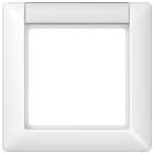 JUNG - Rahmen 1fach, mit Schriftfeld, Duroplast, AS 500, alpinweiss