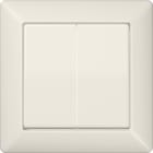 JUNG - Wippe 2fach, mit Rahmen, Duroplast, Serie AS, weiss