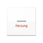 JUNG - Wippe 1fach mit Kalotte, Heizung, Thermoplast, Serie AS, alpinweiss