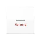 JUNG - Wippe 1fach mit Lichtleiter, Heizung, Duroplast, Serie AS, alpinweiss