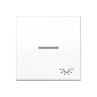 JUNG - Wippe 1fach mit Lichtleiter, Symbol Licht, Duroplast, Serie AS, alpinweiss