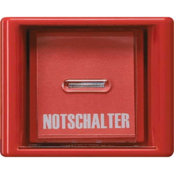 JUNG - Abdeckung mit Glasscheibe, Serie AS, rot (mit roter Wippe)