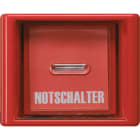 JUNG - Abdeckung mit Glasscheibe, Serie AS, rot (mit roter Wippe)