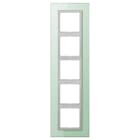 JUNG - Glasrahmen 5fach, senkrechte und waagerechte Montage, Glas, LS PLUS, mattweiss