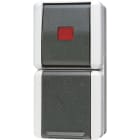 JUNG - SCHUKO-Steckdose 16A 250V ~ mit Wipp-KontrollschalterUniversal Aus-Wechsel