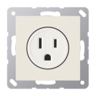 JUNG - Steckdose, US-Norm NEMA, 15 A 125 V ~, Schraubklemmen, o.Krallen,  weiss
