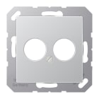 JUNG - Abdeckung für 2 Rundsteckverbinder bis 18,5mm Ø, Serie A, aluminium