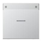 JUNG - Wippe 1fach mit Lichtleiter, mit Schriftfeld, Serie LS, Aluminium