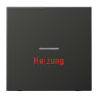JUNG - Wippe 1fach mit Lichtleiter, Heizung, Alu lackiert, anthrazit