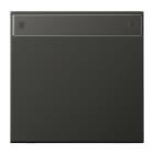 JUNG - Wippe 1fach, Schriftfeld, Alu lackiert, Serie LS, anthrazit