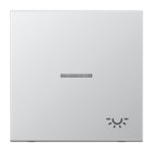 JUNG - Wippe 1fach mit Lichtleiter, Symbol Licht, Serie LS, Aluminium