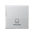 JUNG - Hotelcard-Schalter (ohne Taster-Einsatz), Hotelcard, Serie A, aluminium