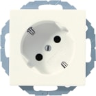 JUNG - SCHUKO-Steckdose 45°, 16A 250V ~, SAFETY+, Duroplast, Serie AS, weiss
