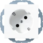 JUNG - SCHUKO-Steckdose 45°, 16A 250V ~, SAFETY+, Duroplast, Serie AS/A, alpinweiss