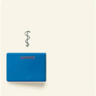 JUNG - Abdeckung für Ackermann, Typ 73022 A 2, blau, Serie AS, weiss