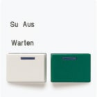 JUNG - Abdeckung für Ackermann, Typ 73642 B – Dienstzimmereinheit –, weiss, grün