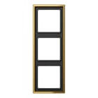 JUNG - Rahmen 3fach, Metall goldfarben PVD-beschichtet, LS 990, goldfarben