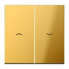 JUNG - Wippe 2fach, Pfeilsymbole, Metall gold PVD-beschichtet, Serie LS, gold