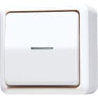 JUNG - Wipp-Kontrollschalter, Universal Aus-Wechsel, 10AX 250V ~, AP 600, alpinweiss