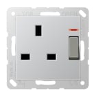 JUNG - Abschaltbare Steckdose mit Kontrollschalter, 13 A 250V ~, BS 1363-1, 4 mm2
