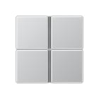 JUNG - Tastensatz 4fach, F40, Serie A, aluminium