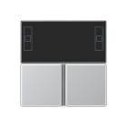 JUNG - Tastensatz 3fach, F40 Raumcontroller, Serie A, aluminium