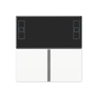 JUNG - Tastensatz 3fach, F40 Raumcontroller, Serie AS/A, alpinweiss