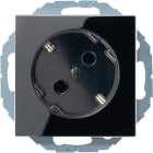 JUNG - SCHUKO-Steckdose 45°, 16A 250V ~, SAFETY+, Duroplast, Serie A, schwarz