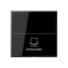JUNG - Hotelcard-Schalter (ohne Taster-Einsatz), Hotelcard, Serie A, schwarz
