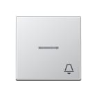 JUNG - Wippe 1fach mit Lichtleiter, Symbol Klingel, Serie A, aluminium