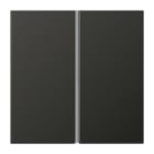 JUNG - Tastensatz 2fach, F40, Serie LS, anthrazit (lackiertes Aluminium)