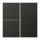 JUNG - Tastensatz 3fach, F40, Serie LS, anthrazit (lackiertes Aluminium)
