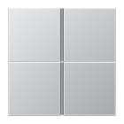 JUNG - Tastensatz 4fach, F40, Serie LS, Aluminium