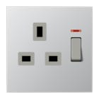 JUNG - Abschaltbare Steckdose mit Kontrollschalter, 13 A 250V ~, BS 1363-1, 4 mm2