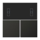JUNG - Tastensatz 3fach, F40 Raumcontroller, Serie LS, anthrazit (lackiertes Aluminium)