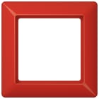 JUNG - Rahmen 1fach, senkrechte und waagerechte Montage, Thermoplast, AS 500, rot