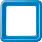 JUNG - Rahmen 1fach für Abdeckungen mit Glasscheibe, Thermoplast, CD 500, blau