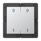 JUNG - EnOcean Funk-Wandsender 4-kanalig, Symbole 0 I, Serie A, aluminium