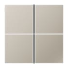 JUNG - Tastensatz 4fach, F40, Serie LS, Edelstahl