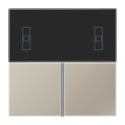 JUNG - Tastensatz 3fach, F40 Raumcontroller, Serie LS, Edelstahl