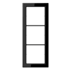 JUNG - Rahmen, 3-fach, FLAT DESIGN, schwarz