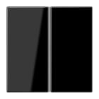 JUNG - Tastensatz 2fach, F40, Serie LS, schwarz