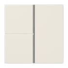 JUNG - Tastensatz 3fach, F40, Serie LS, weiss