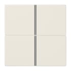 JUNG - Tastensatz 4fach, F40, Serie LS, weiss