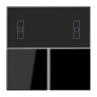 JUNG - Tastensatz 3fach, F40 Raumcontroller, Serie LS, schwarz
