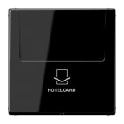 JUNG - Hotelcard-Schalter (ohne Taster-Einsatz), Hotelcard, Serie LS, schwarz
