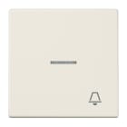 JUNG - Wippe 1fach mit Lichtleiter, Symbol Klingel, Duroplast, Serie LS, weiss