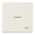 JUNG - Wippe 1fach mit Lichtleiter, Symbol Licht, Duroplast, Serie LS, weiss